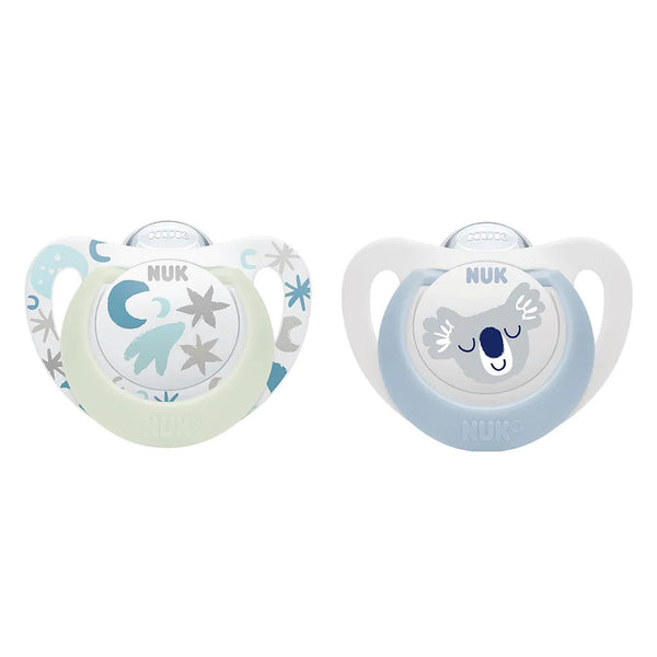 NUK Star Day & Night Silicone Soother Pacifier 2pcs/box