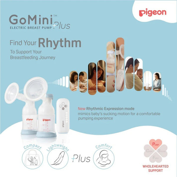Pigeon Double Electric Breast Pump Breastfeeding Essentials Kit