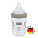 NUK Perfect Match Temperature Control Milk Bottle with Soft Silicone Teat 150ml - 0m+