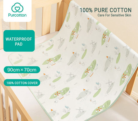 Purcotton Baby Cotton Waterproof Pad - Windmill