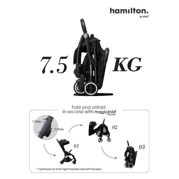 Hamilton X1 Lite MagicFold Stroller ( 2 Years Warranty )