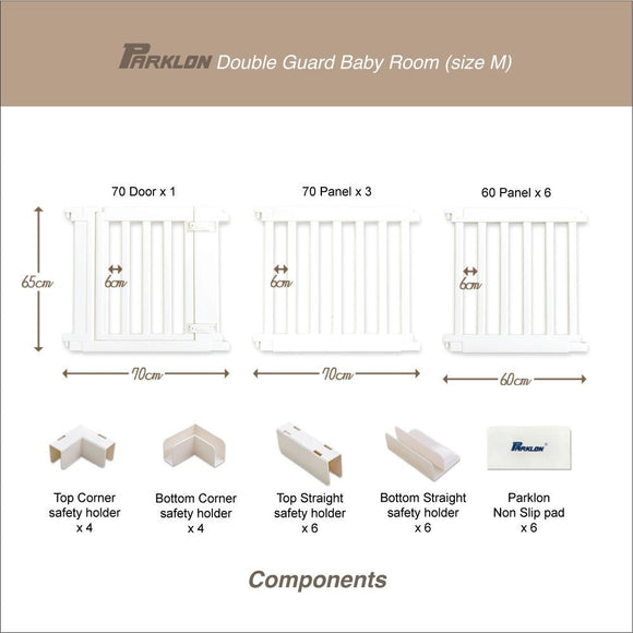 (Pre-order) Parklon Double Guard Baby Fence Baby Room - ETA Mid of Nov