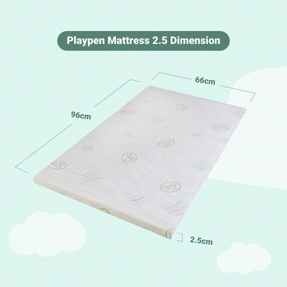 Little Zebra Playpen Latex Mattress 2.5cm Bundle Set)