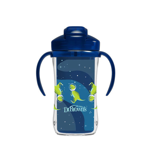 Dr Brown's Insulated Straw Cup  300ml (Blue)