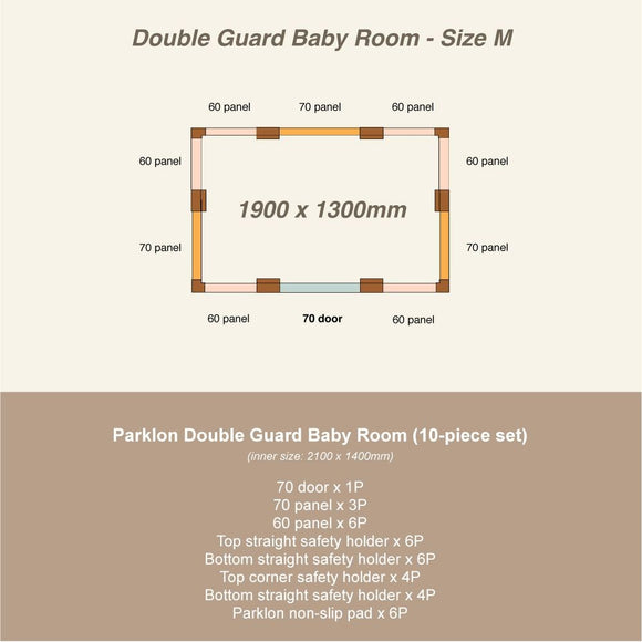 (Pre-order) Parklon Double Guard Baby Fence Baby Room - ETA Mid of Nov