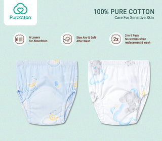 Purcotton Cotton Toilet Training Pants 2pcs