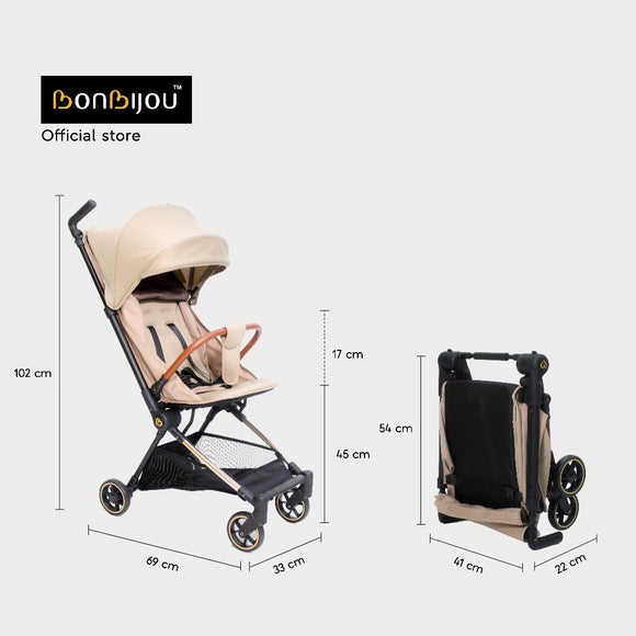 Bonbijou Mini-Go Compact Lightweight Travel Friendly Stroller