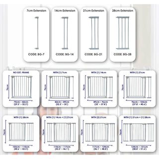 Lucky Baby Smart System BG-03 2 Way Swing Back Gate & Extention - Baby Kingdom