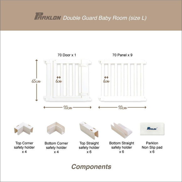 (Pre-order) Parklon Double Guard Baby Fence Baby Room - ETA Mid of Nov