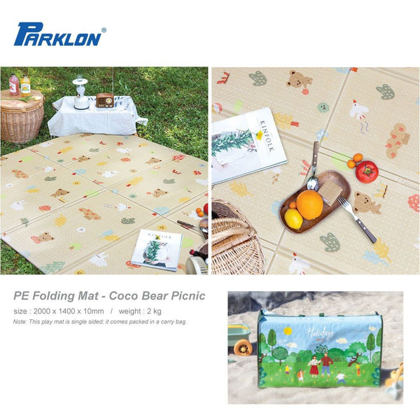 Parklon PE Folding Mat Coco Bear Picnic (2000MM X 1400MM X 10MM)