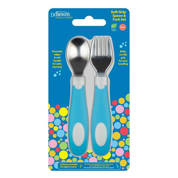 Dr Brown's Silicone Soft Grip Spoon and Fork Set
