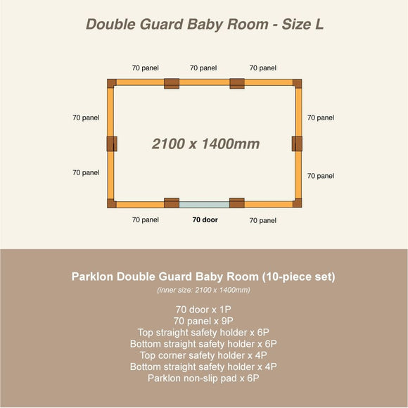 (Pre-order) Parklon Double Guard Baby Fence Baby Room - ETA Mid of Nov