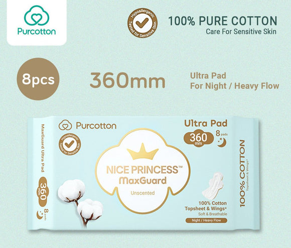 Purcotton Nice Princess MaxGuard Sanitary Pad Pure Cotton