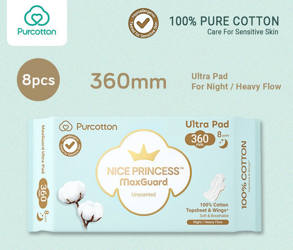 Purcotton Nice Princess MaxGuard Sanitary Pad Pure Cotton