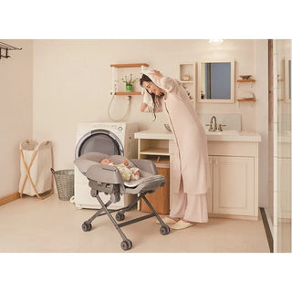 Combi Nemulila Fit AQ High Chair / Parenting Station - Beige (Promo)