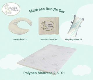 Little Zebra Playpen Latex Mattress 2.5cm Bundle Set