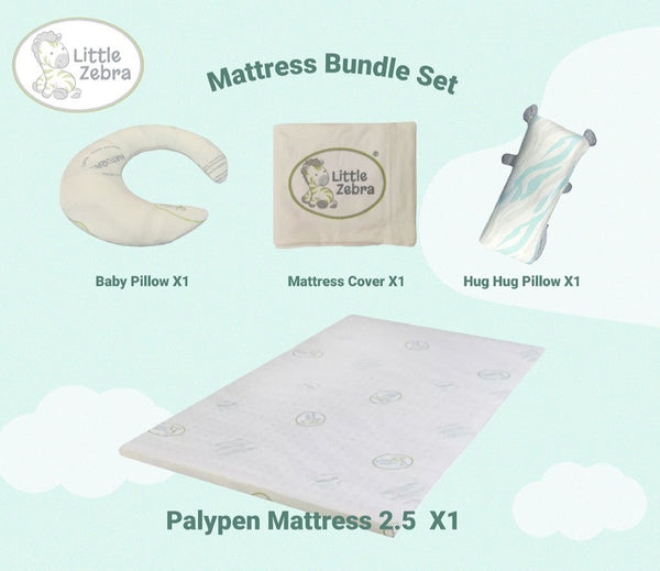 Little Zebra Playpen Latex Mattress 2.5cm Bundle Set