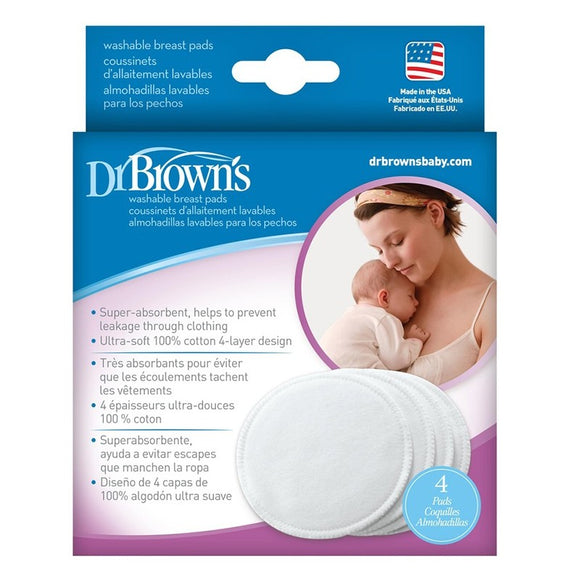 Dr Brown's Washable Breast Pads 4pcs/ Pack
