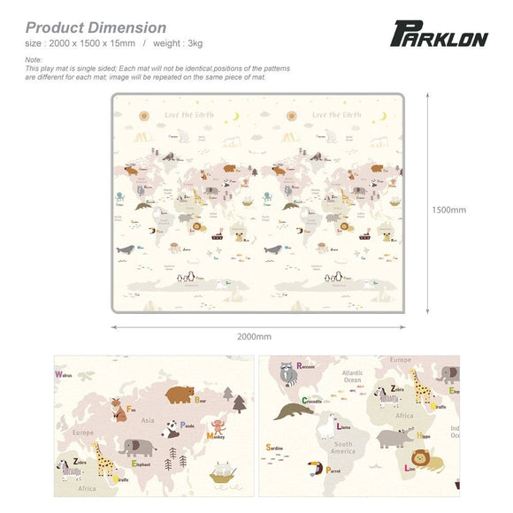 Parklon Single Sided PE Roll Mat Love the Earth (2000mm x 1500mm x 15mm)