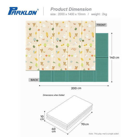 Parklon PE Folding Mat Coco Bear Picnic (2000MM X 1400MM X 10MM)