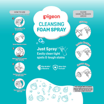 Pigeon Baby Safe Formula Cleansing Foam Spray - 0