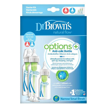 Dr Brown's Option + Narrow Neck Bottles Start Kit Set - 0