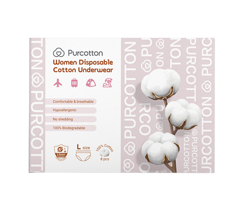 Purcotton Disposable Cotton Underwear 100% cotton (M / L Size)