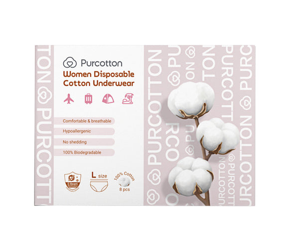 Purcotton Disposable Cotton Underwear 100% cotton (M / L Size)