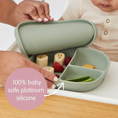B.Box Silicone Plate + Lid 690ml Kids Suction Plate 6 months+