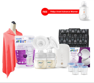 Philips Avent Double Electric Breast Pump Set (6003040) Free Advance Warmer