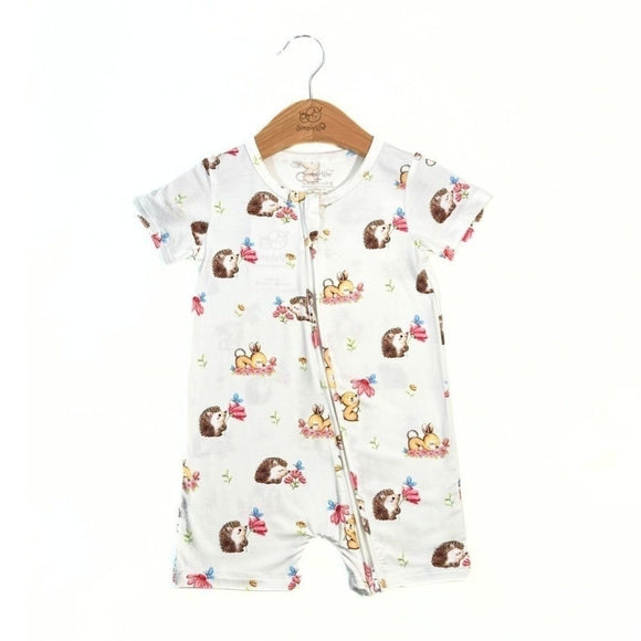 Simply Life Baby Bamboo Short sleeved Shortall (Zipper)