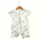 Simply Life Baby Bamboo Short sleeved Shortall (Zipper)-10