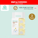 Purcotton 100%  Cotton Baby Tissue Newborn Face Washing Towels Dry Wet Use  for Hand & Mouth (Ultra Soft) (3in1Packs)
