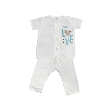 Tollyjoy short / Long Sleeve Suit with Button - 0