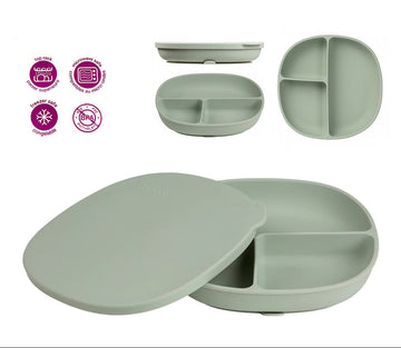 B.Box Silicone Plate + Lid 690ml Kids Suction Plate 6 months+