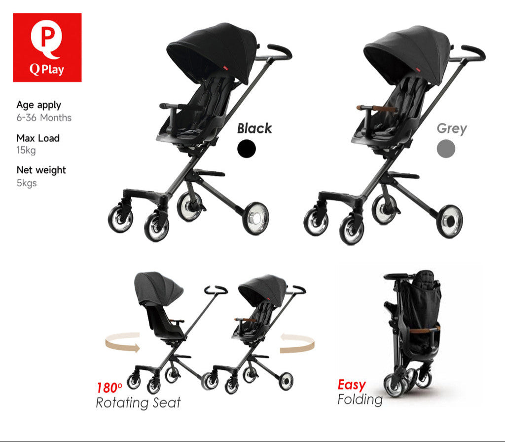 Qplay EASY Push Chair Magic Stroller Pram 4.8 kg Foldable and Light weight