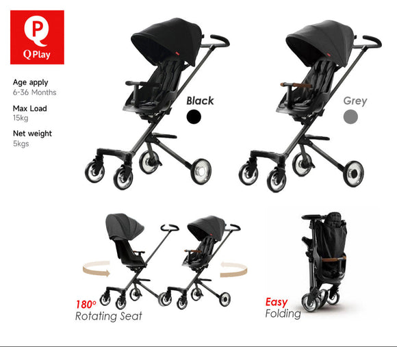 Qplay EASY Push Chair Magic Stroller Pram 4.8 kg Foldable and Light weight