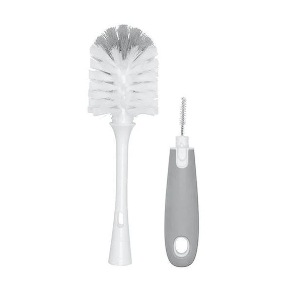 OXO Tot Bottle Brush with Detail Cleaner & Stand - Grey