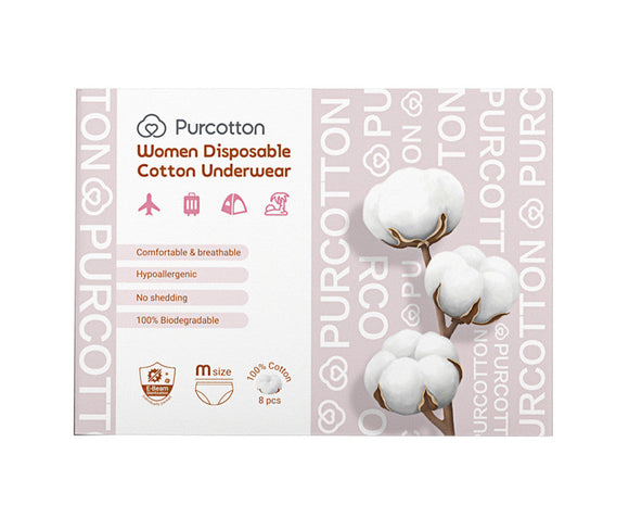 Purcotton Disposable Cotton Underwear 100% cotton (M / L Size)
