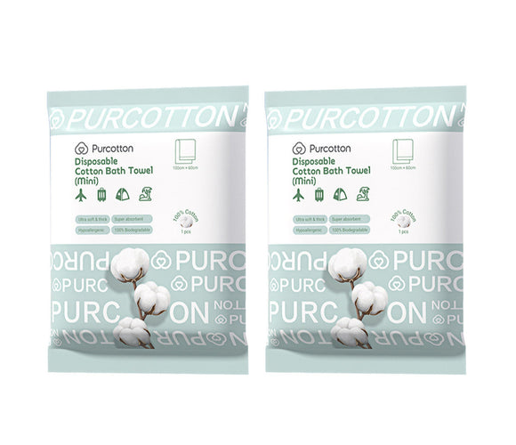 Purcotton Disposable Cotton Bath Towel 100% cotton (100 x 60cm)