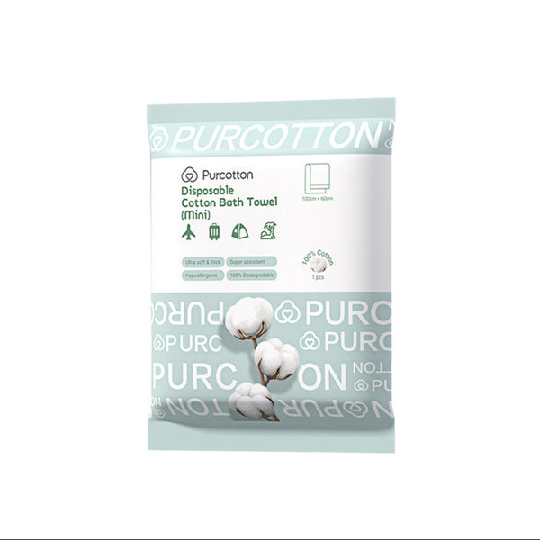 Purcotton Disposable Cotton Bath Towel 100% cotton (100 x 60cm)