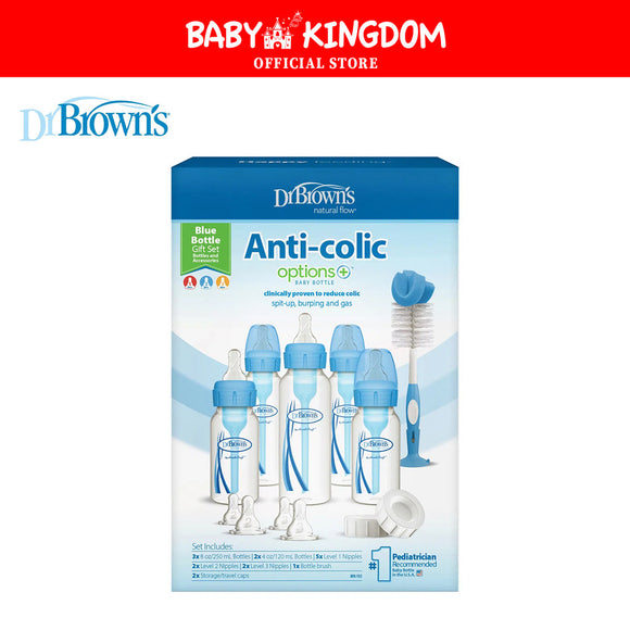 Dr. Brown’s™ Anti-Colic Options+™ Narrow Baby Milk Bottle Newborn Feeding Gift Set