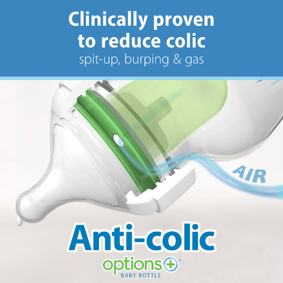 Dr. Brown’s™ Anti-Colic Options+™ Wide-Neck Baby Milk Bottle with Level 2 Teat (Giraffe Design)