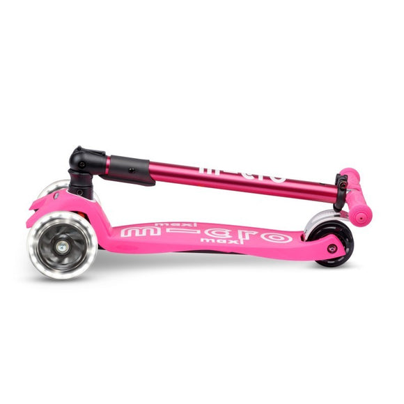 Micro Maxi Deluxe Foldable 3-Wheel LED Kids Scooter, Foldable, Adjustable, Light Up Wheels