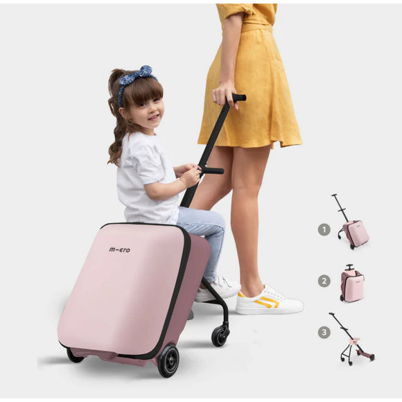 Micro Ride-On Luggage Eazy Allrounder Kids Travel Suitcase with Wheels & Seat