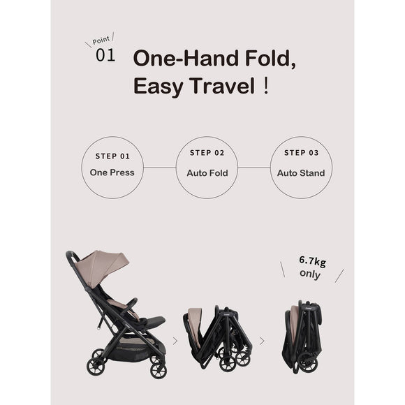 (Pre-order) Combi Auto N Neo Compact Stroller Cabin Friendly A3 Size Stroller - ETA End of May