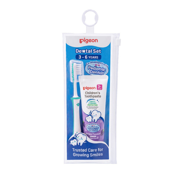Pigeon Children's Toothpaste + Toothbrush Combo Set Dental Set (3-6years)