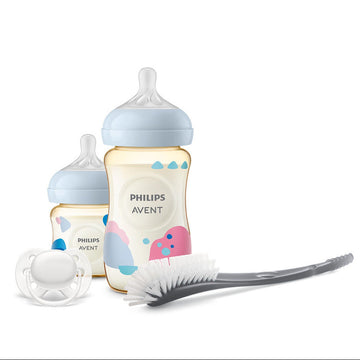 Philips Avent Welcome Baby Gift Set with Natural Response PPSU Bottles (SCD849/01)