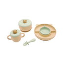 Combi Bear Silicone Tableware Gift Box (Rice+Green) Learning Tableware Dinner Bowls Plates-1