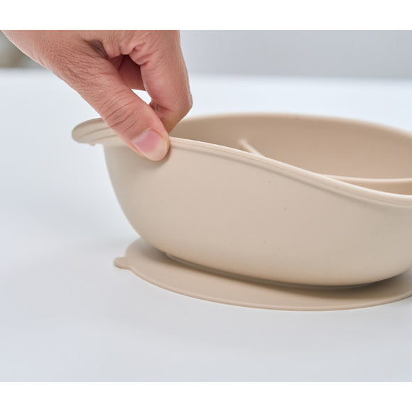 COMBI Silicone Learning Suction Bowl + Lid Tableware Separate